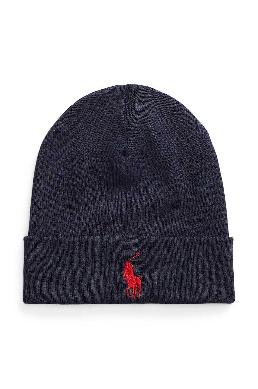 

Памучна шапка Polo Ralph Lauren в тъмносиньо от памук 710886138, Тъмносин