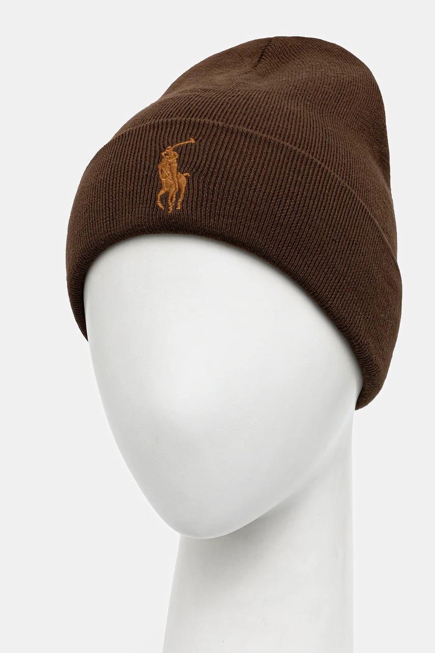 Хлопковая шапка Polo Ralph Lauren цвет синий хлопковое 710886138