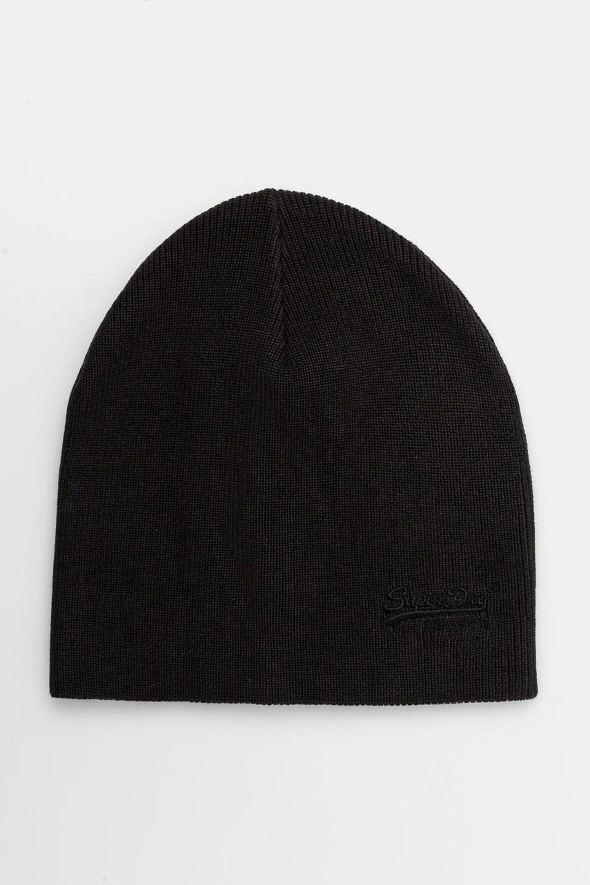 Superdry căciulă din bumbac culoarea negru, bumbac, M9010184A-02A