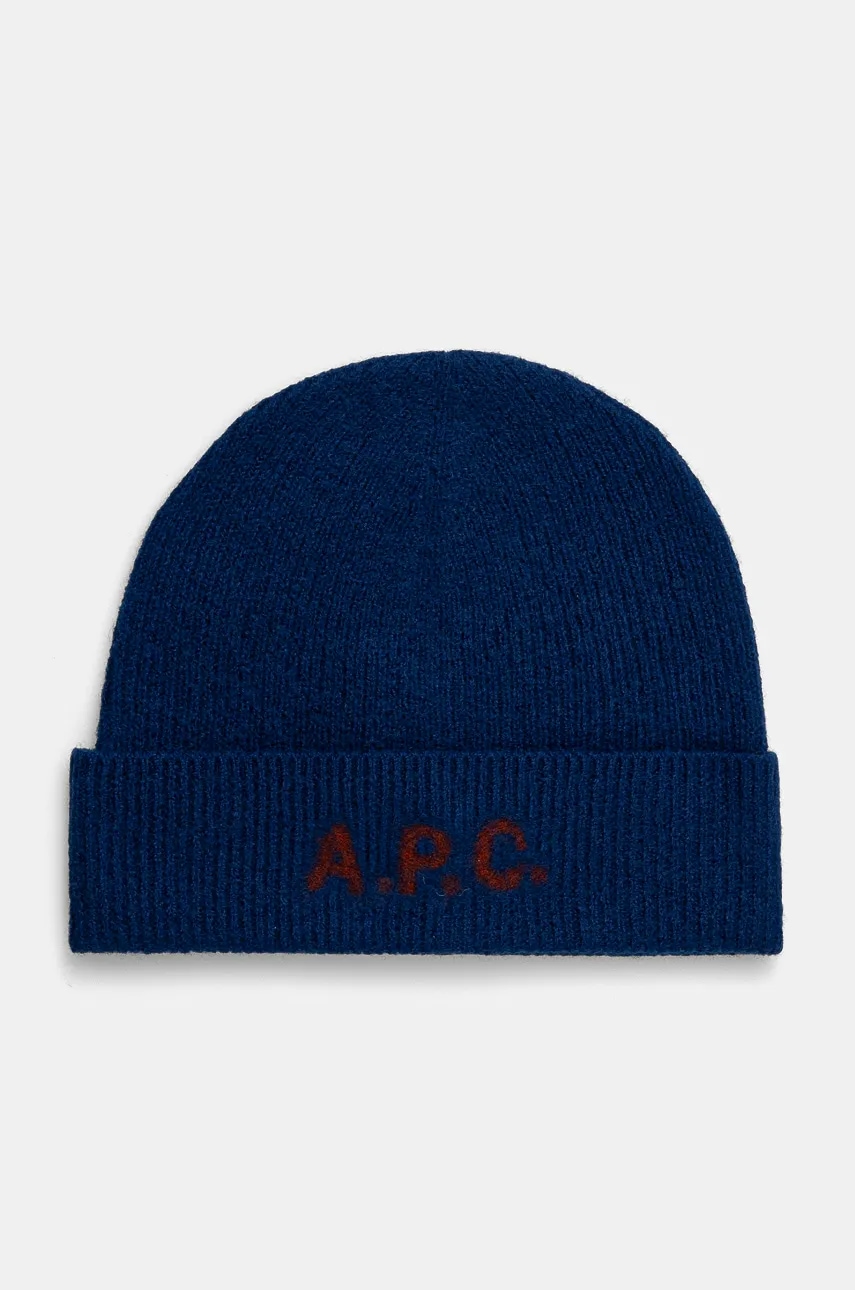 A.P.C. caciula de lana bonnet harry culoarea albastru marin, de lana, WVBDK.M25085