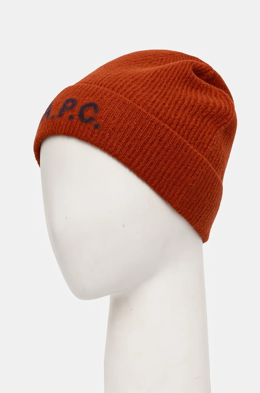 Μάλλινο σκουφί A.P.C. bonnet harry χρώμα: καφέ, WVBDK.M25085 φωτογραφία