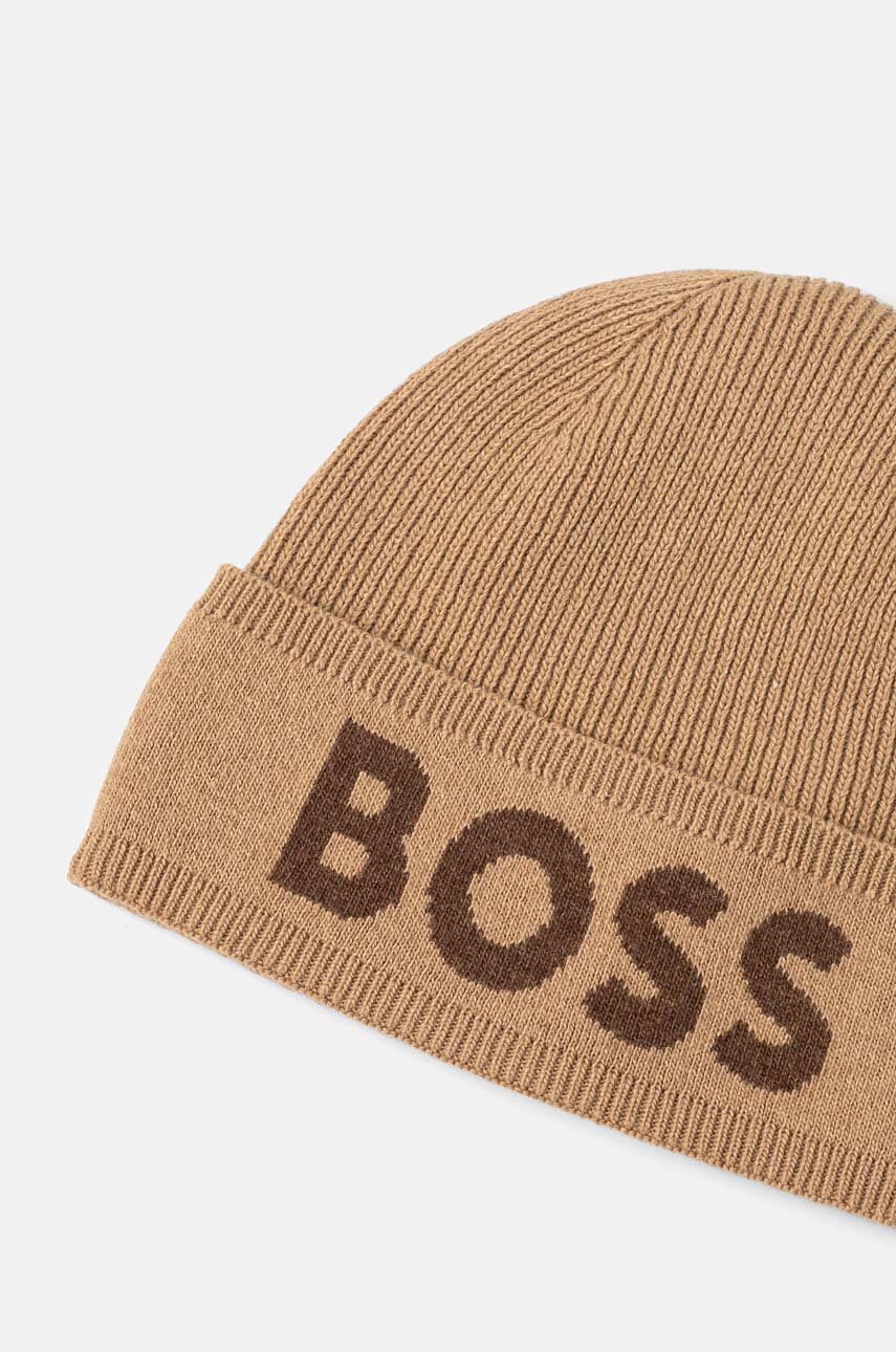 Σκουφί από μείγμα μαλλιού BOSS χρώμα: μπεζ, 50524348 φωτογραφία