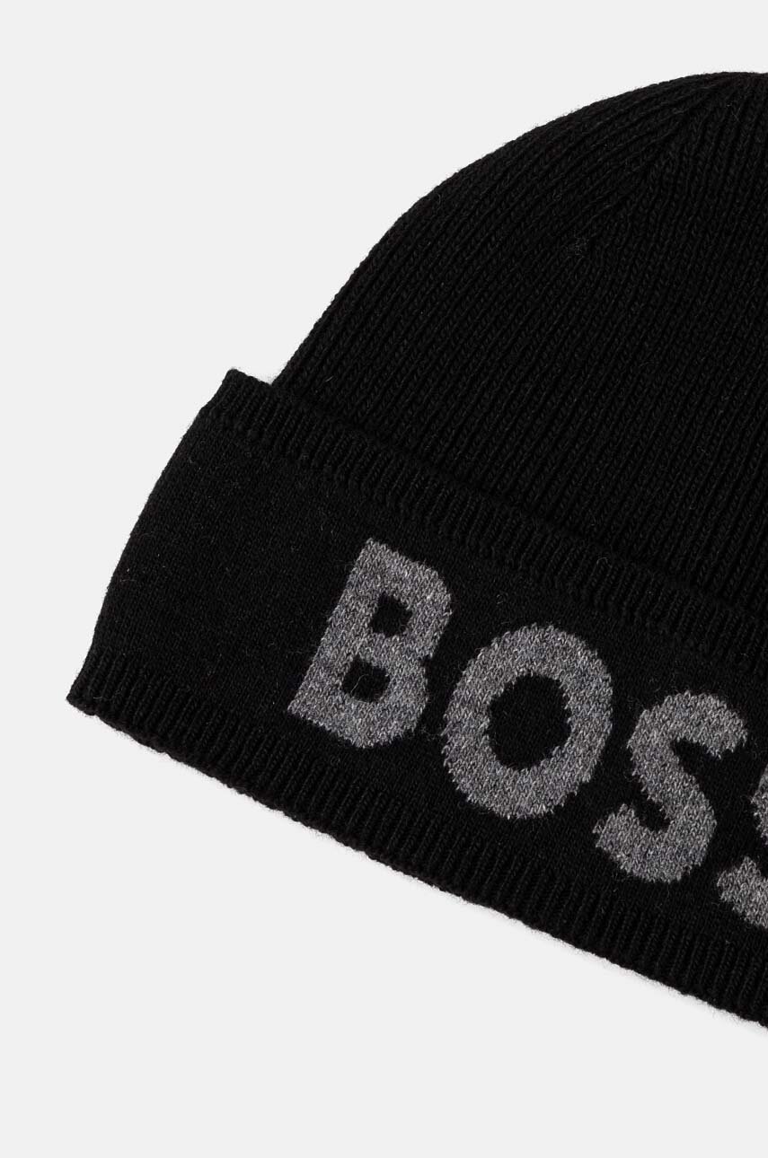 Σκουφί από μείγμα μαλλιού BOSS χρώμα: μαύρο, 50524348 φωτογραφία