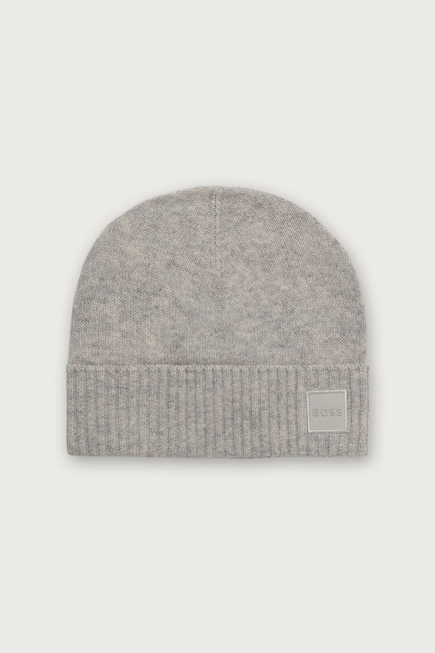 BOSS Orange  čiapka beanie pánska s vlnou Akaio_R_Hat