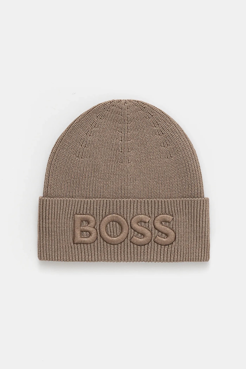 BOSS Orange căciulă de lână culoarea negru, de lână, 50522449 BOSS Orange căciulă de lână culoarea negru, de lână, 50522449