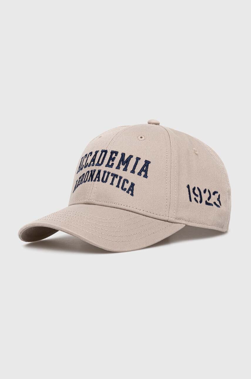 Aeronautica Militare șapcă de baseball din bumbac culoarea bej, cu imprimeu, HA1181CT2848