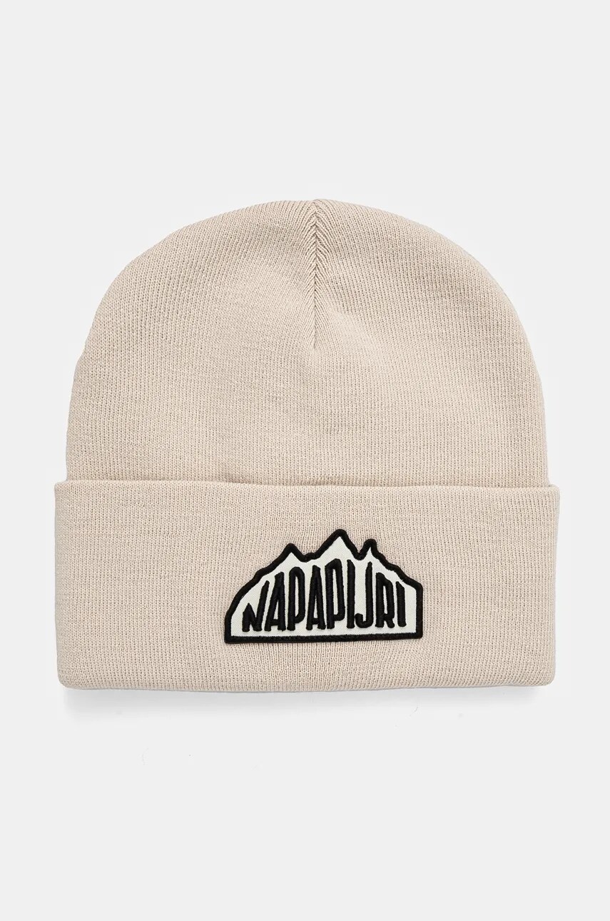 Napapijri caciula F-Mountain 2 culoarea bej, din tricot gros, NP0A4HXLN1J1