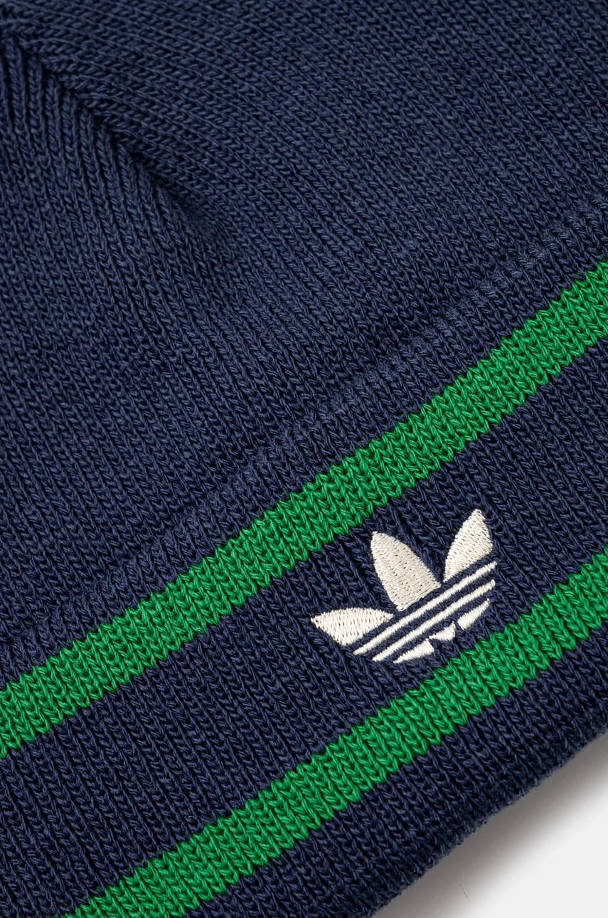 Шапка adidas Originals Beanie цвет синий JL9569 Шапка adidas Originals Beanie цвет синий JL9569
