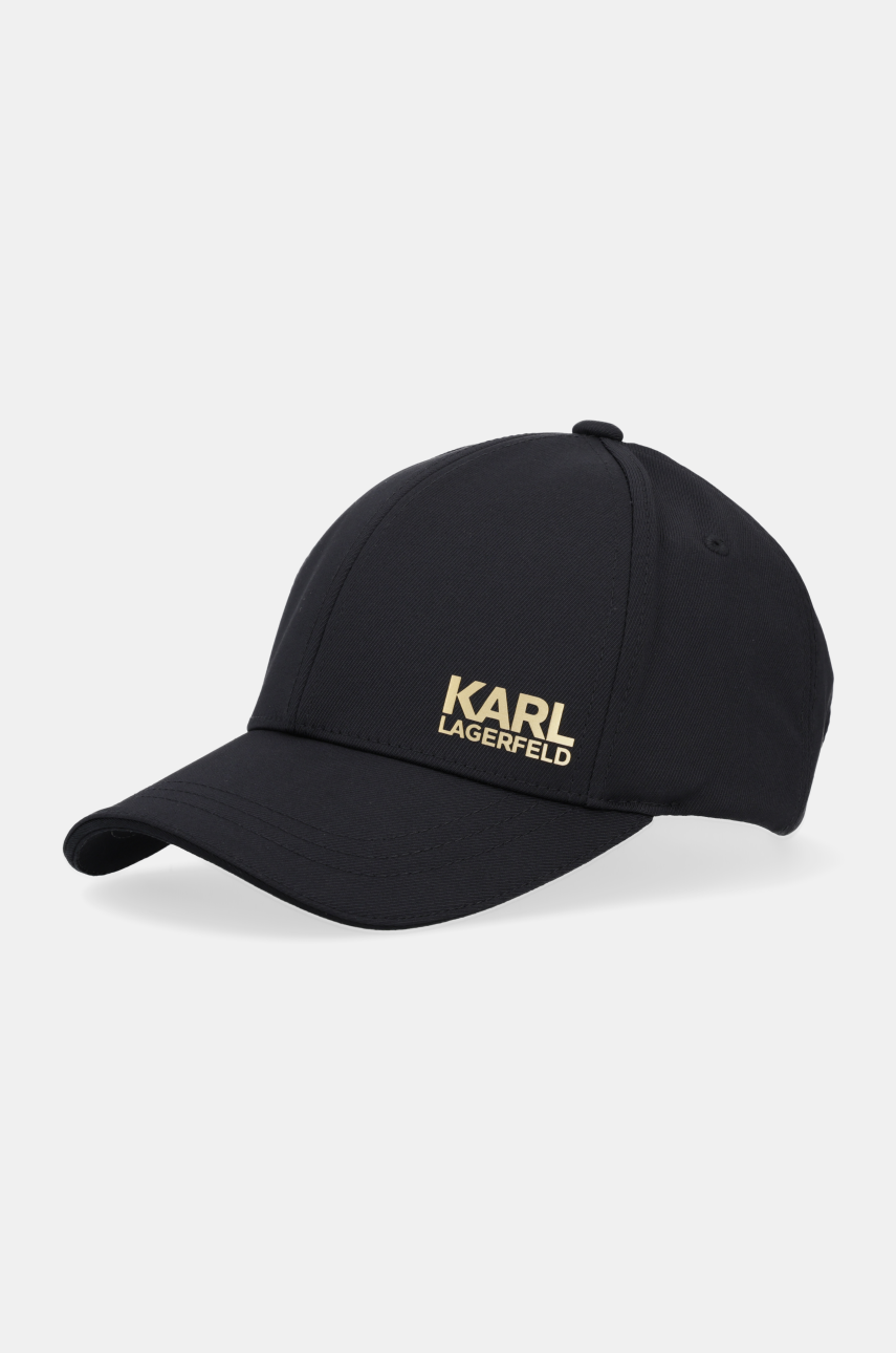 

Шапка с козирка Karl Lagerfeld в черно с принт 544122.805616, Черен