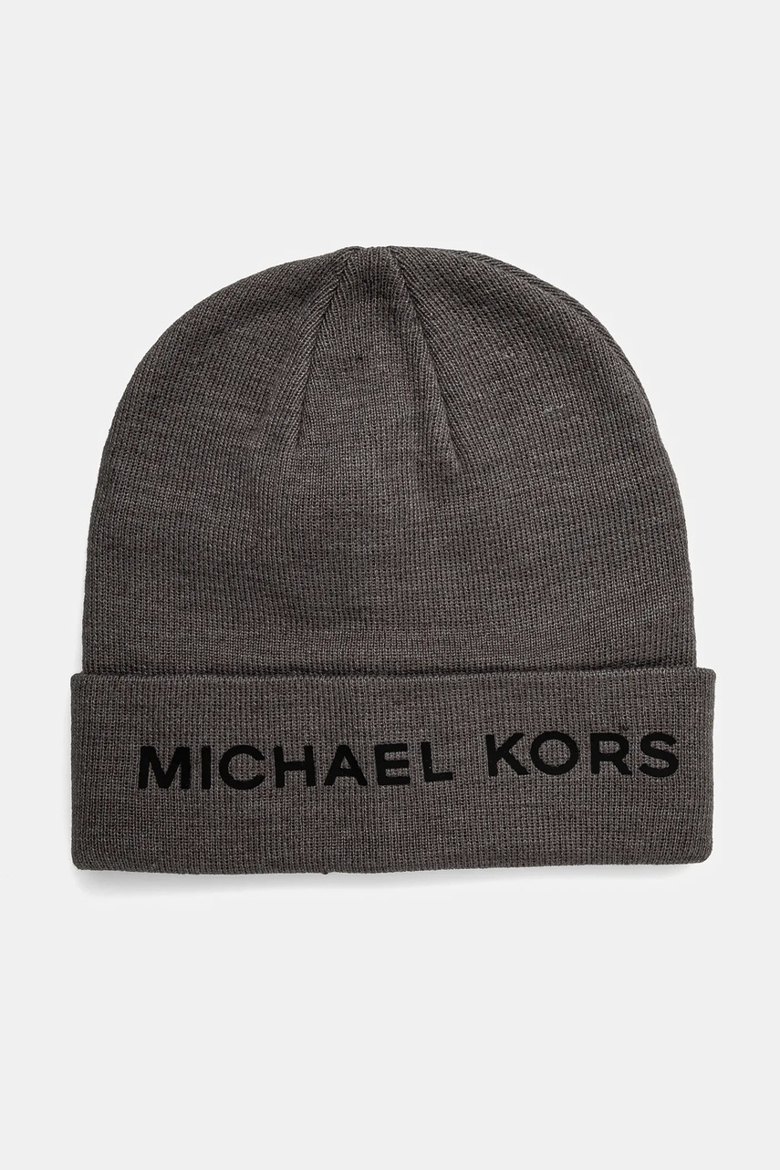 

Шапка Michael Kors в сиво с фина плетка 34377, Сив