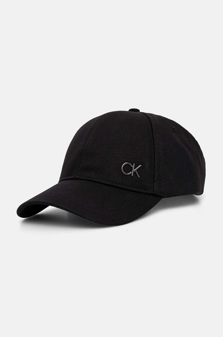 

Шапка с козирка Calvin Klein в черно с апликация K50K512349, Черен