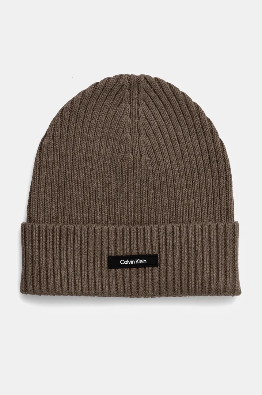 

Шапка Calvin Klein в сиво от памук K50K512362, Сив