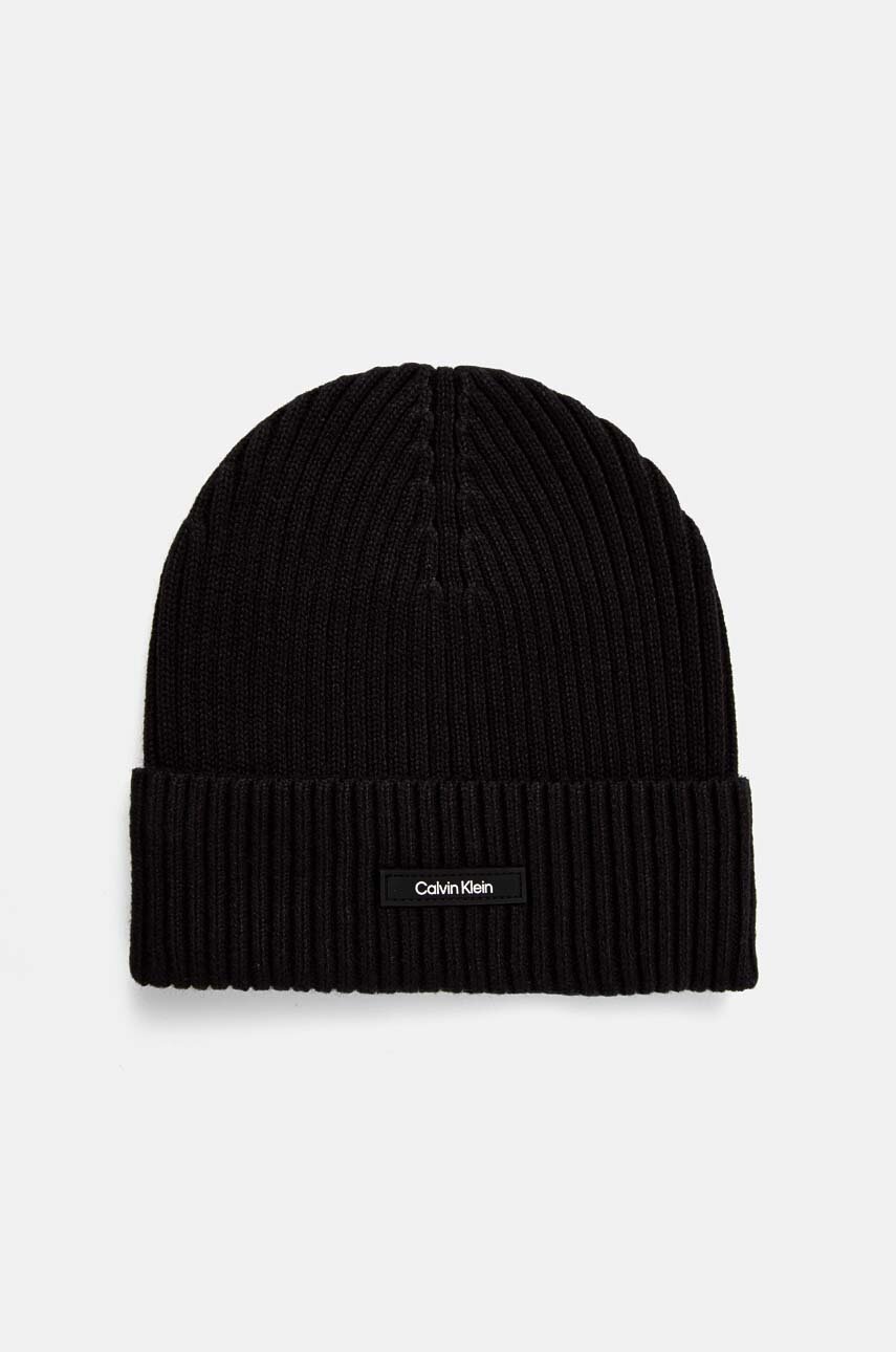 

Шапка Calvin Klein в черно от памук K50K512362, Черен
