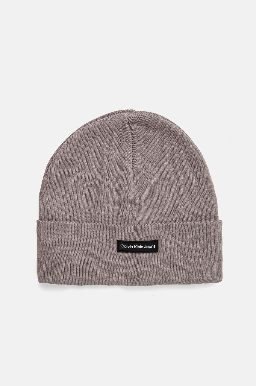 Levně Čepice Calvin Klein Jeans šedá barva, K50K512142