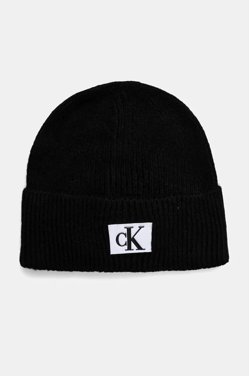 Levně Čepice Calvin Klein Jeans černá barva, K50K512451