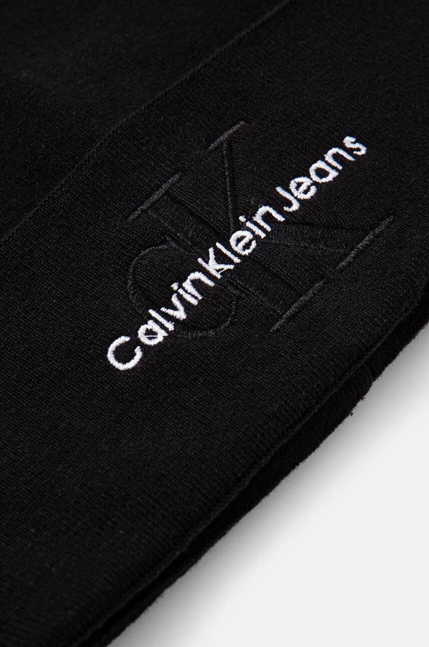 Calvin Klein Jeans pamut sapka vastag, fekete, pamut, K50K512460 termék 2. képe