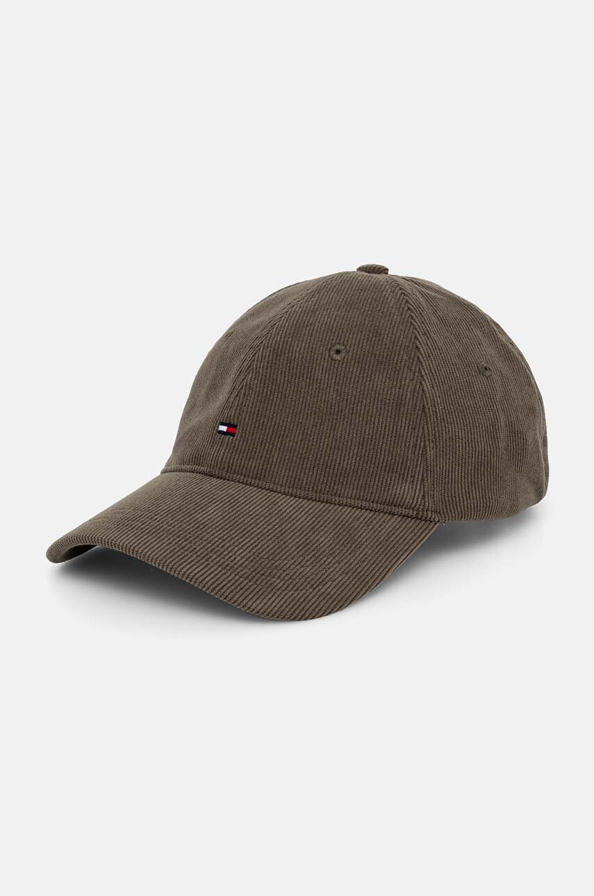 

Джинсова шапка Tommy Hilfiger в зелено с изчистен дизайн AM0AM12757, Зелен