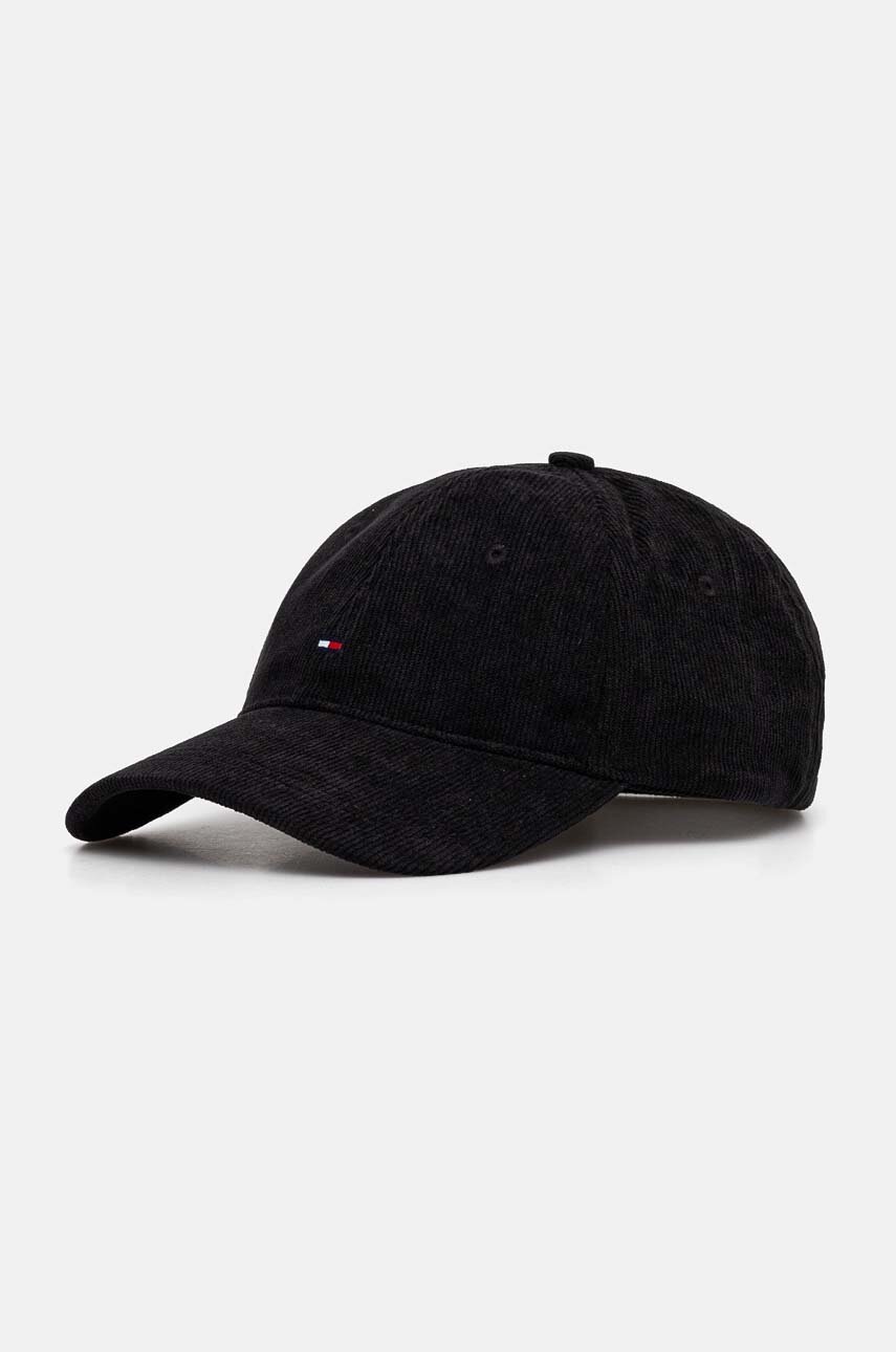 

Джинсова шапка Tommy Hilfiger в черно с изчистен дизайн AM0AM12757, Черен