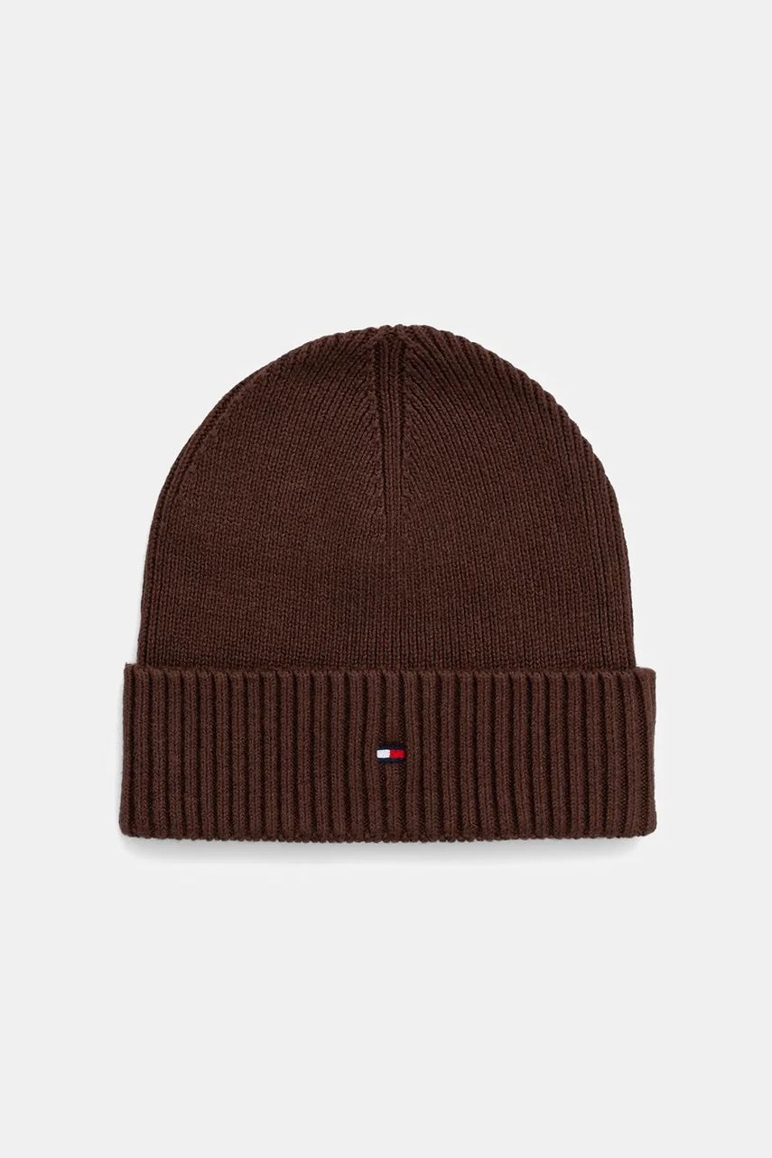 

Шапка с кашмир Tommy Hilfiger в жълто AM0AM12796, Кафяв