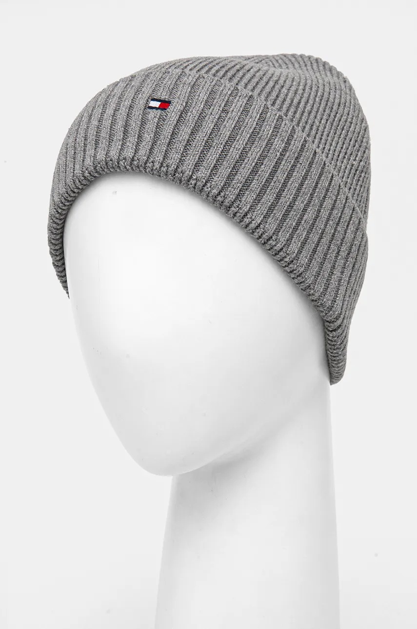 Шапка с примесью кашемира Tommy Hilfiger цвет серый  AM0AM12796
