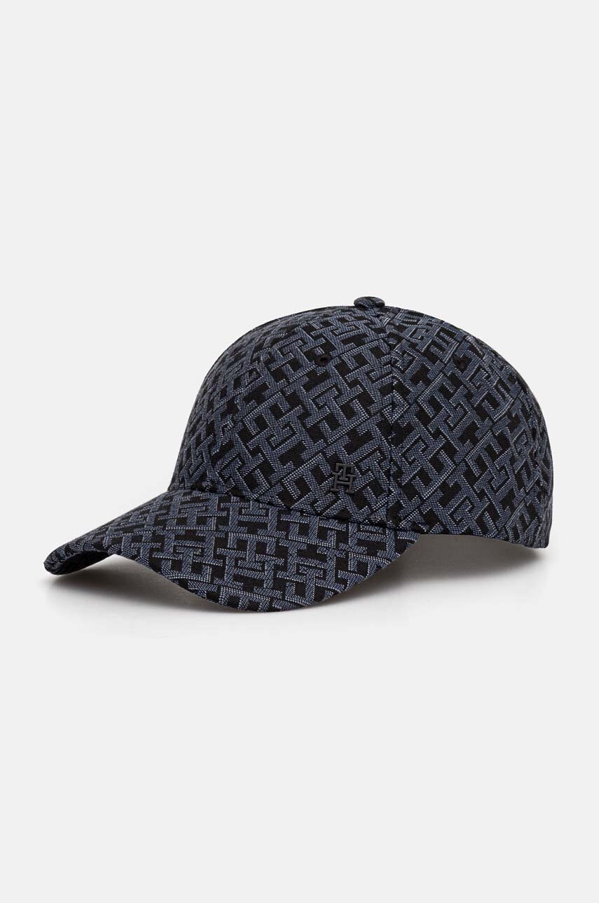 

Шапка с козирка Tommy Hilfiger в тъмносиньо с десен AM0AM12804, Тъмносин