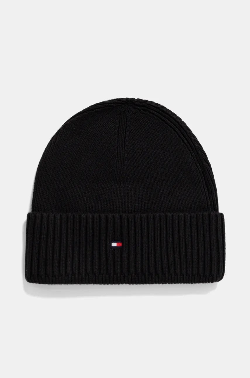 Шапка и шарф с примесью кашемира Tommy Hilfiger цвет чёрный AM0AM12937 Шапка и шарф с примесью кашемира Tommy Hilfiger цвет чёрный AM0AM12937