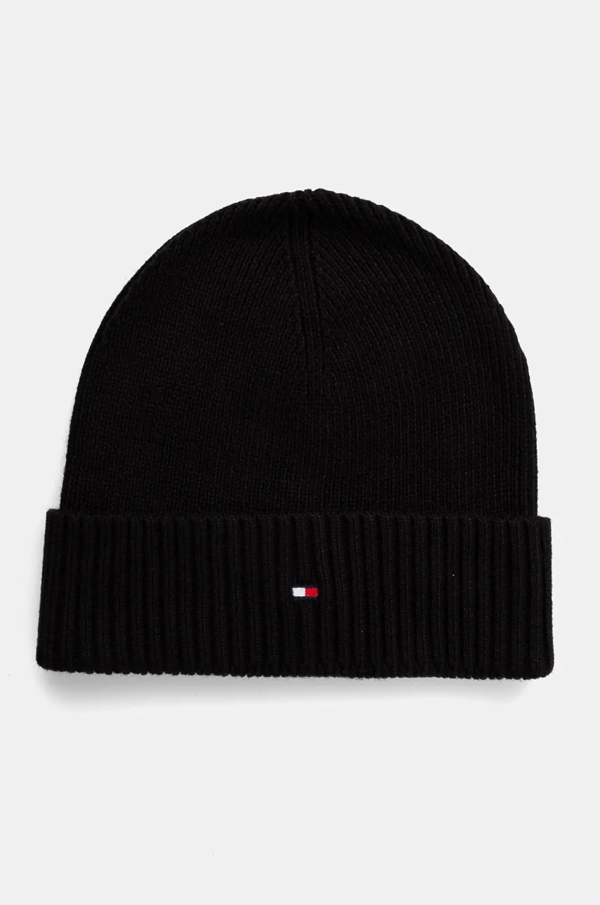 Шапка и перчатки с примесью кашемира Tommy Hilfiger цвет чёрный AM0AM12938 Шапка и перчатки с примесью кашемира Tommy Hilfiger цвет чёрный AM0AM12938