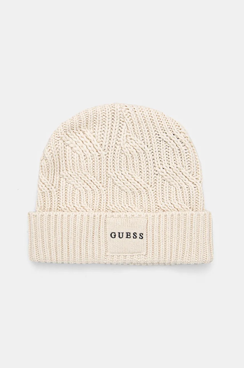 

Шапка с вълна Guess CABLE BEANIE в бежово от плътен трикотаж M4BZ10.Z3HD1, Бежов