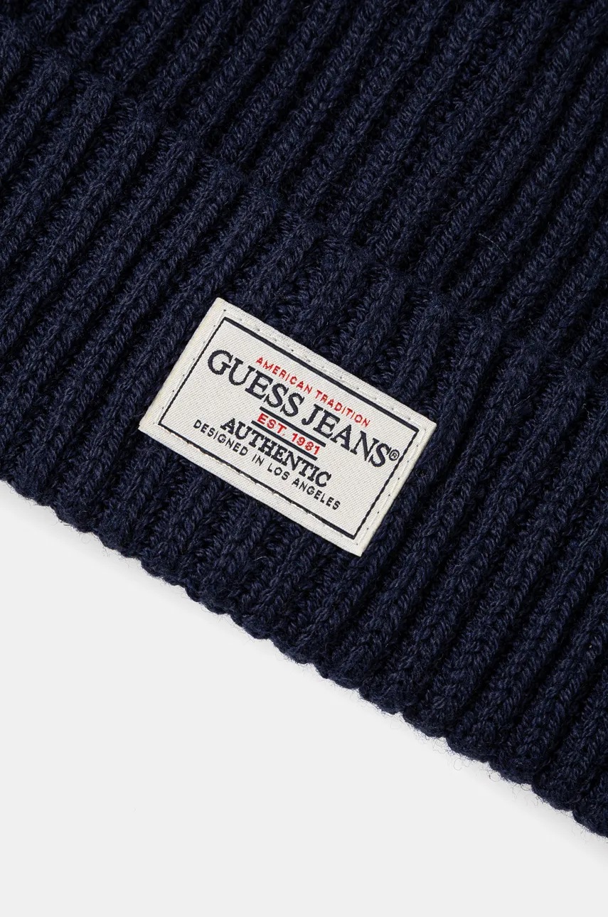 Σκουφί από μείγμα μαλλιού Guess Jeans χρώμα: ναυτικό μπλε, W4BZ35 Z3HN2 φωτογραφία