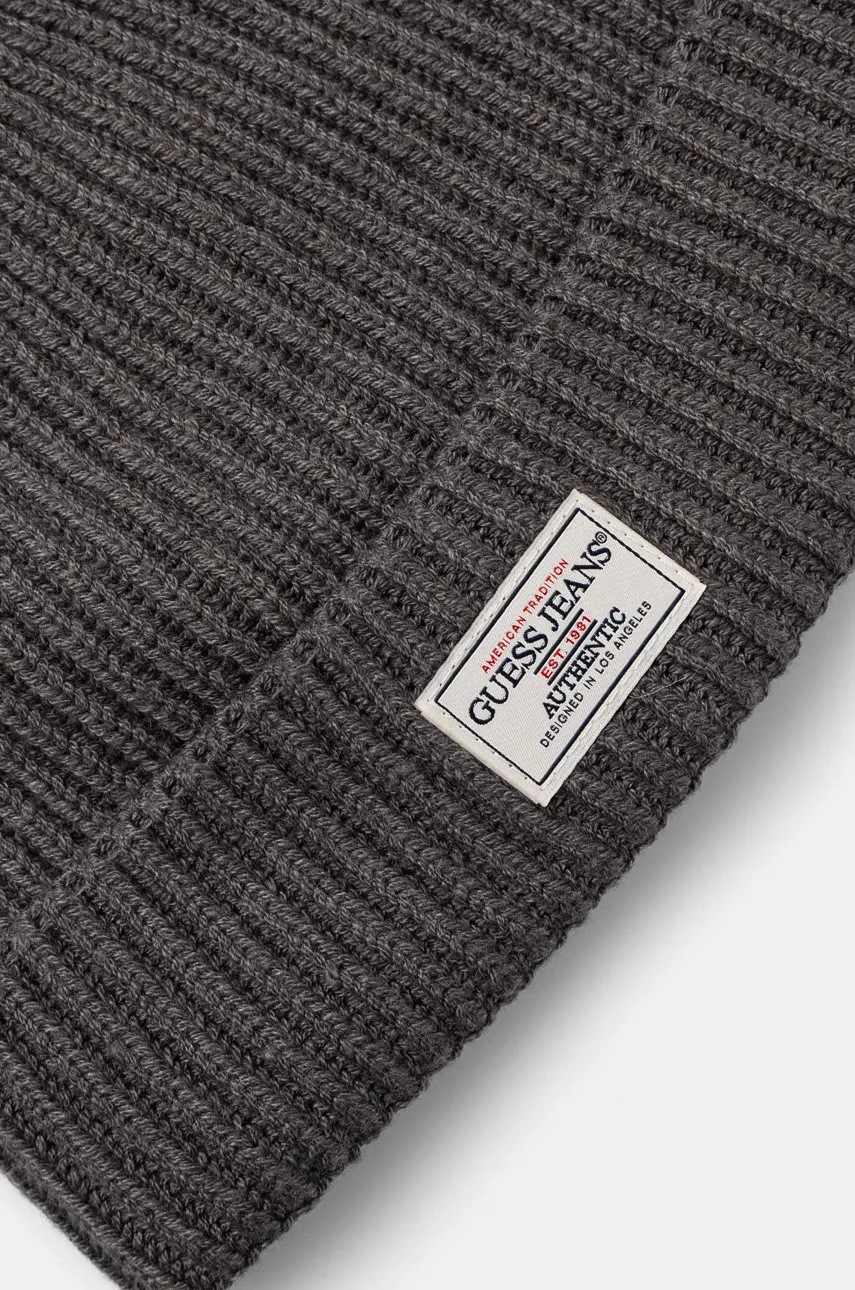 Σκουφί από μείγμα μαλλιού Guess Jeans χρώμα: γκρι, W4BZ35 Z3HN2 φωτογραφία