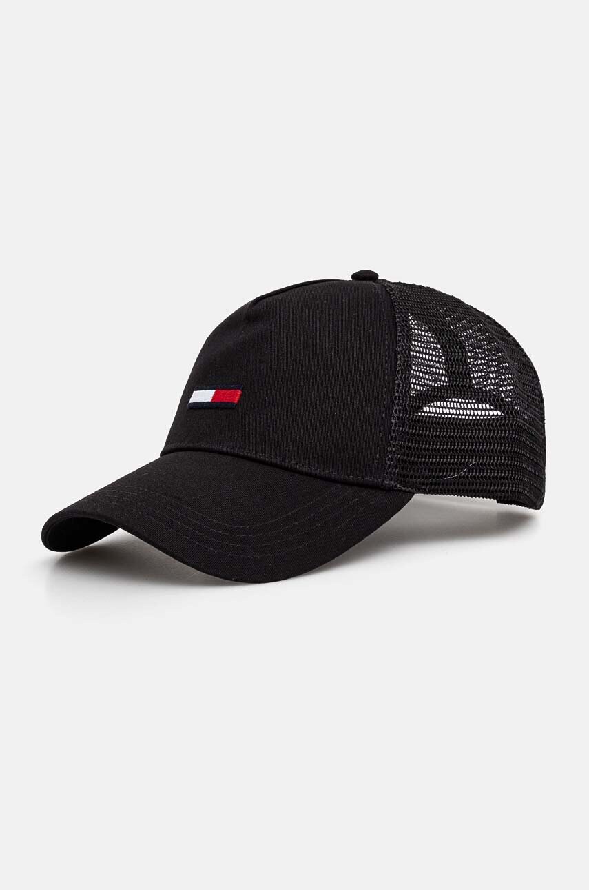 Tommy Jeans sapca culoarea negru, cu imprimeu, AM0AM11694