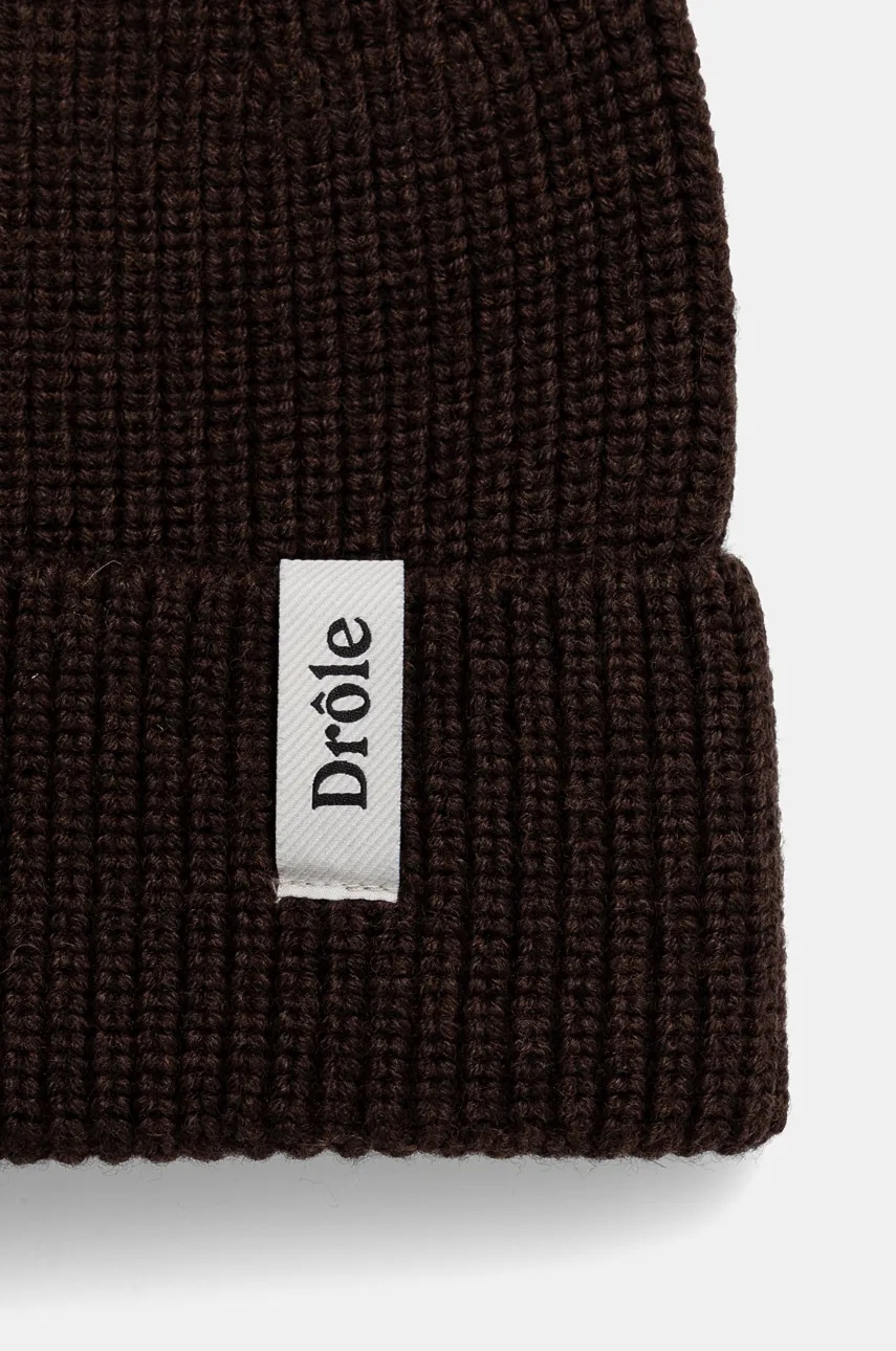 Шерстяная шапка Drôle de Monsieur Le Bonnet DrUle цвет коричневый шерсть E.BN100.WO007.BN Le Bonnet DrUle Шерстяная шапка Drôle de Monsieur Le Bonnet DrUle цвет коричневый шерсть E.BN100.WO007.BN Le Bonnet DrUle
