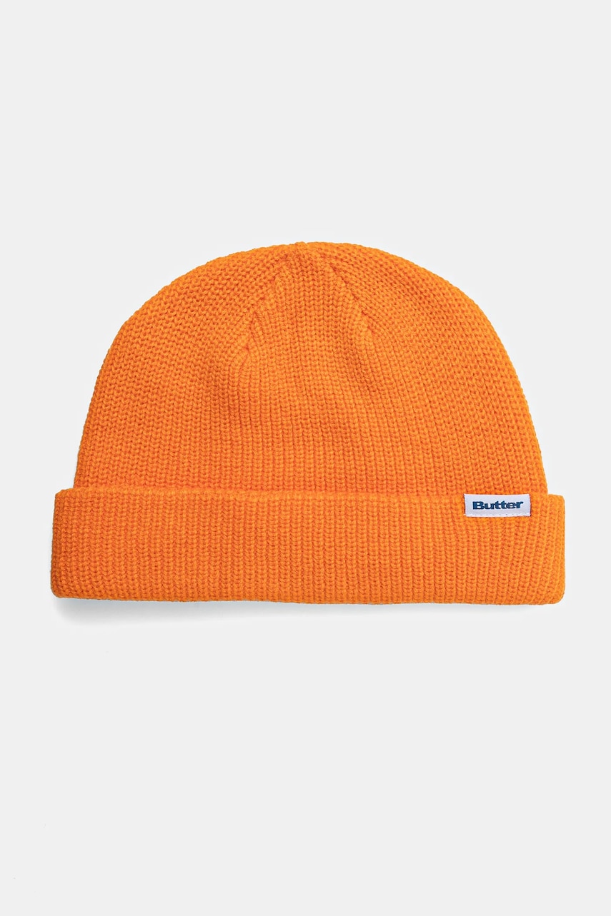 Butter Goods caciula Wharfie Beanie culoarea portocaliu, din tesatura neteda, BG243810 Butter Goods caciula Wharfie Beanie culoarea portocaliu, din tesatura neteda, BG243810