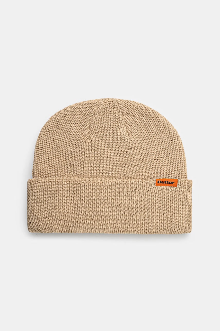 Butter Goods caciula Tall Wharfie Beanie culoarea bej, BG243811 Butter Goods caciula Tall Wharfie Beanie culoarea bej, BG243811