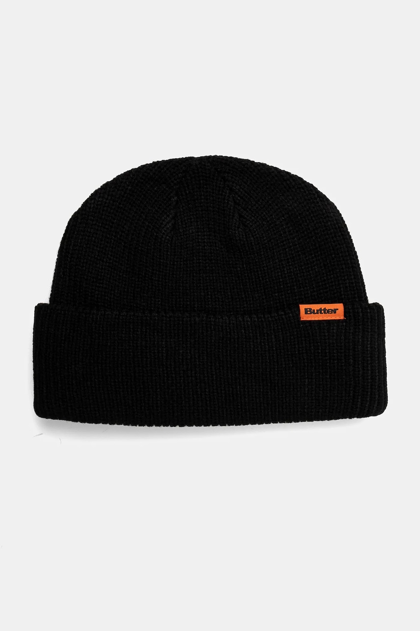 Butter Goods caciula Tall Wharfie Beanie culoarea negru, BG243811 Butter Goods caciula Tall Wharfie Beanie culoarea negru, BG243811