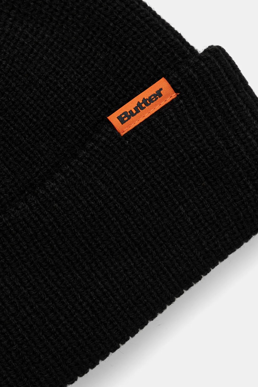 Καπέλο Butter Goods Tall Wharfie Beanie χρώμα: μαύρο, BG243811 φωτογραφία