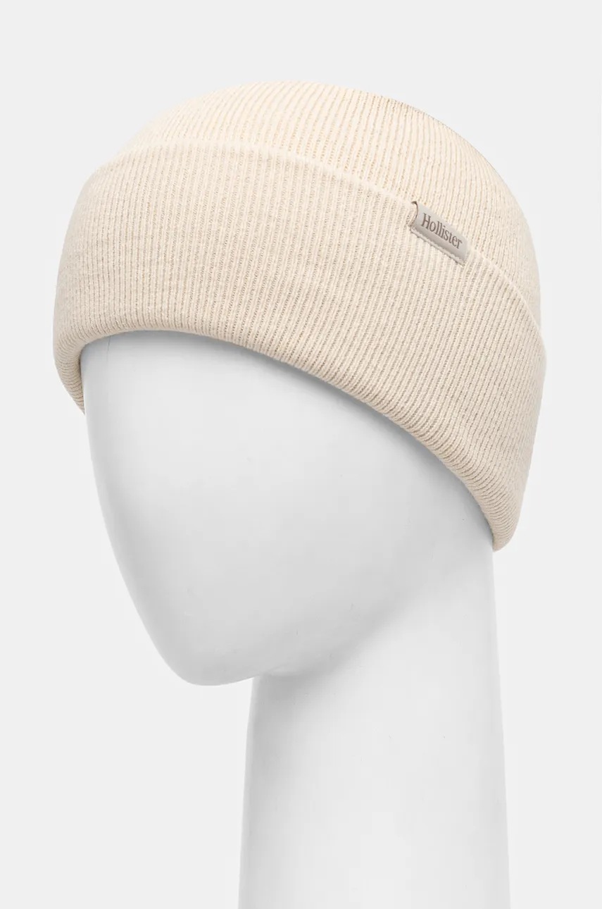 Σκούφος Hollister Co. χρώμα: μπεζ, KI312-4035 φωτογραφία