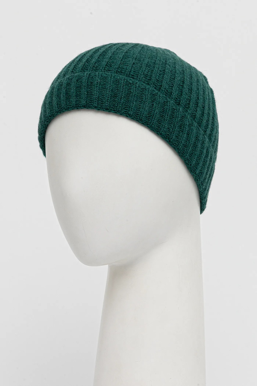 Шерстяная шапка United Colors of Benetton цвет чёрный из тонкого трикотажа шерсть 1302U0724