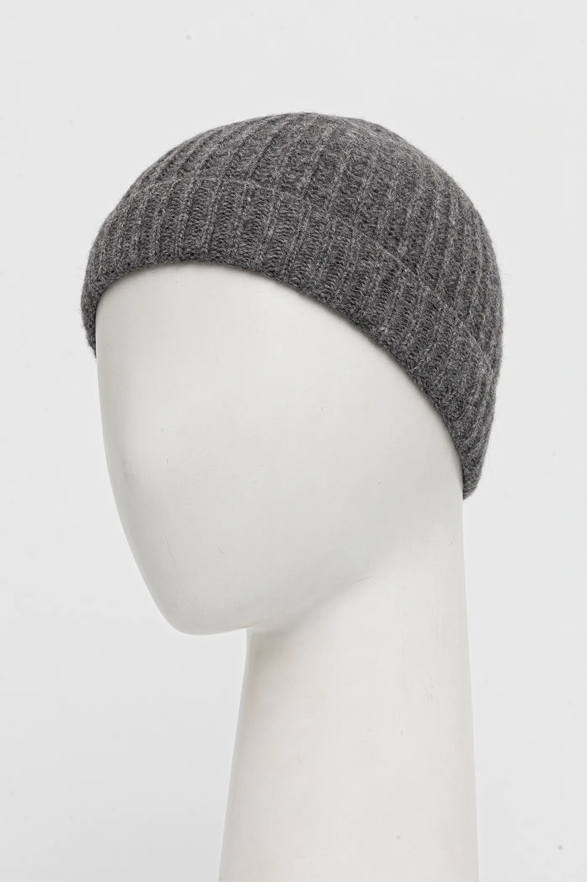 Шерстяная шапка United Colors of Benetton цвет чёрный из тонкого трикотажа шерсть 1302U0724