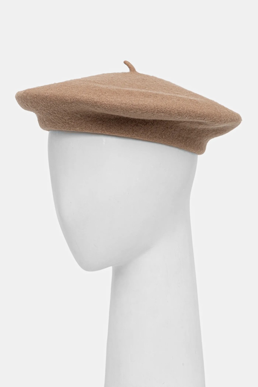 Levně Vlněný baret United Colors of Benetton béžová barva, 6HPKD41HF