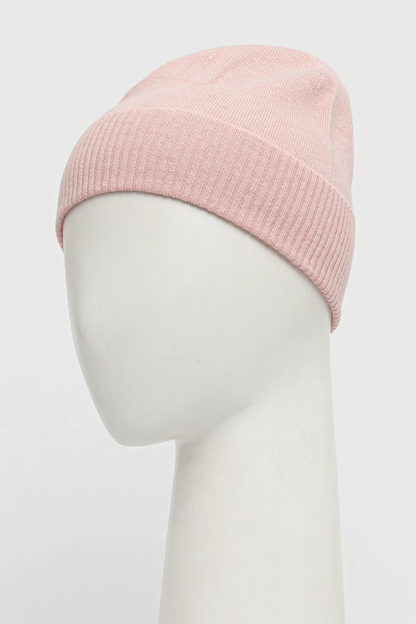 Шерстяная шапка United Colors of Benetton цвет розовый  1002DA010