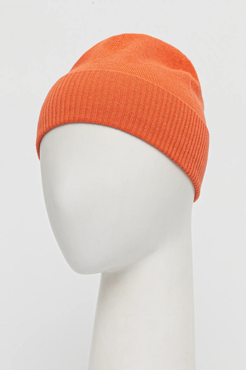 Шерстяная шапка United Colors of Benetton цвет оранжевый  1002DA010