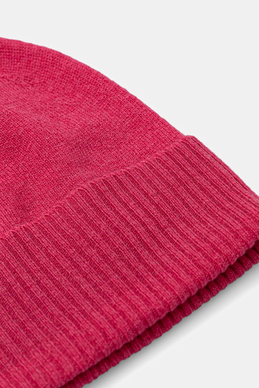 Шерстяная шапка United Colors of Benetton цвет розовый  1002DA010