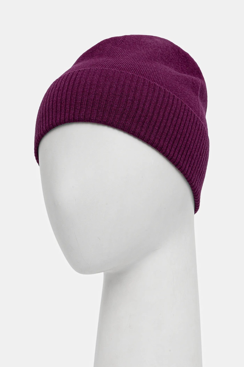 Шерстяная шапка United Colors of Benetton цвет фиолетовый  1002DA010