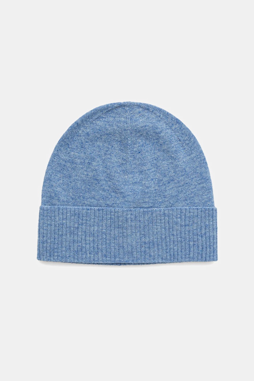 Levně Vlněná čepice United Colors of Benetton modrá barva, 1002DA010