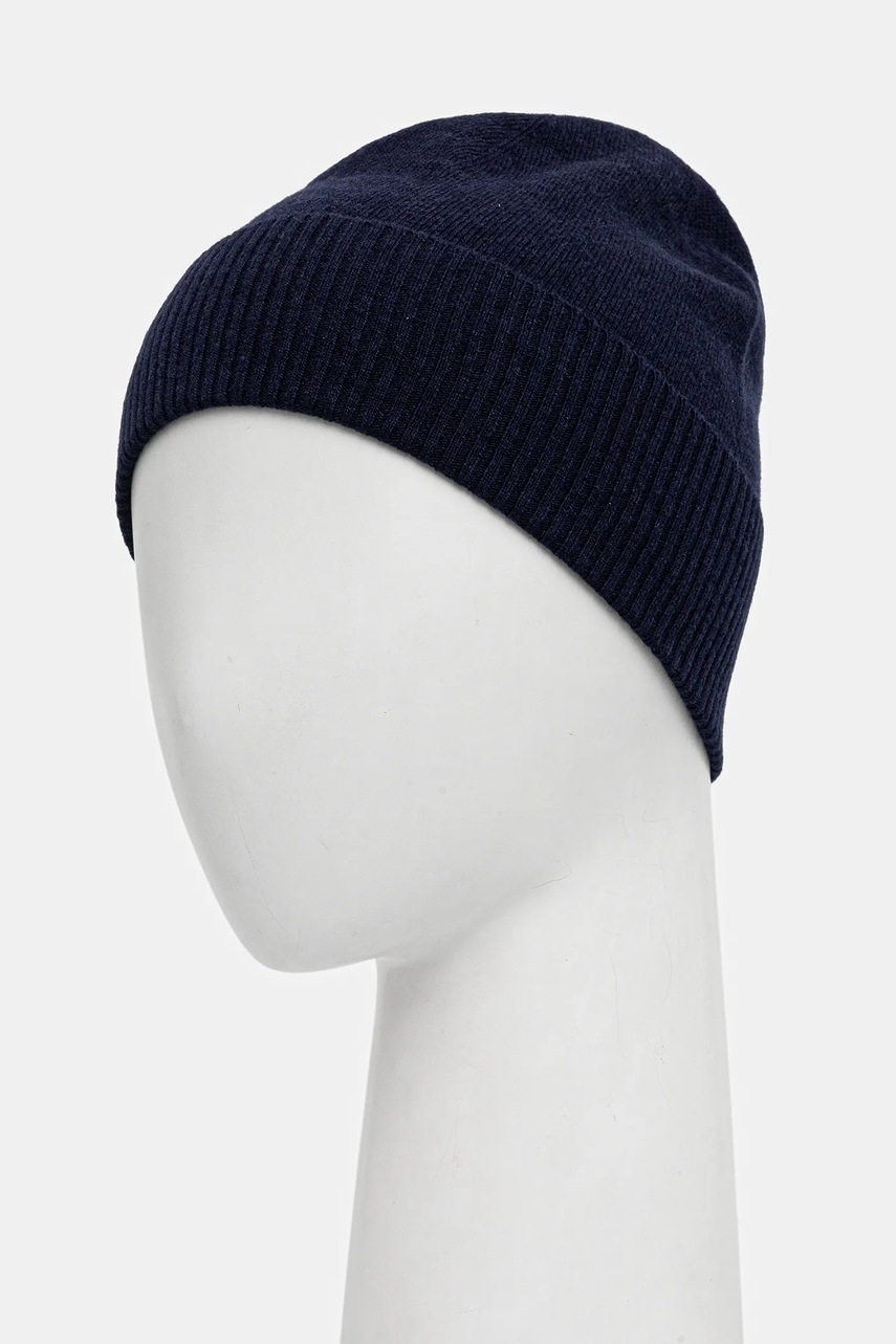 Шерстяная шапка United Colors of Benetton цвет синий  1002DA010