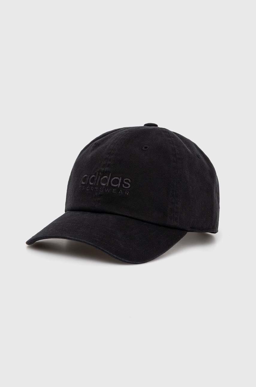 adidas șapcă de baseball din bumbac SPW DAD CAP culoarea negru, uni, IT4641 adidas șapcă de baseball din bumbac SPW DAD CAP culoarea negru, uni, IT4641