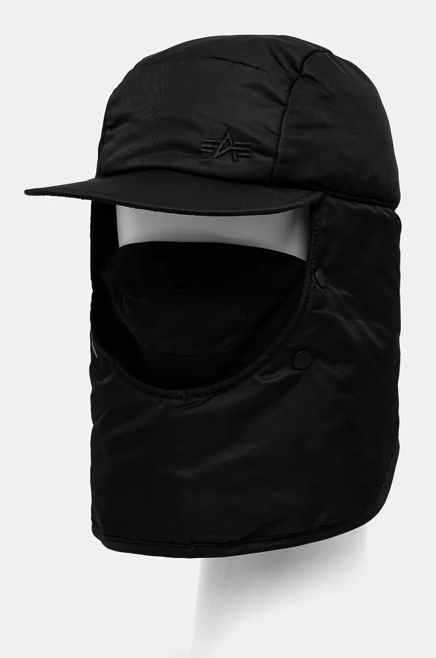 Levně Čepice Alpha Industries černá barva, z husté pleteniny, 148904