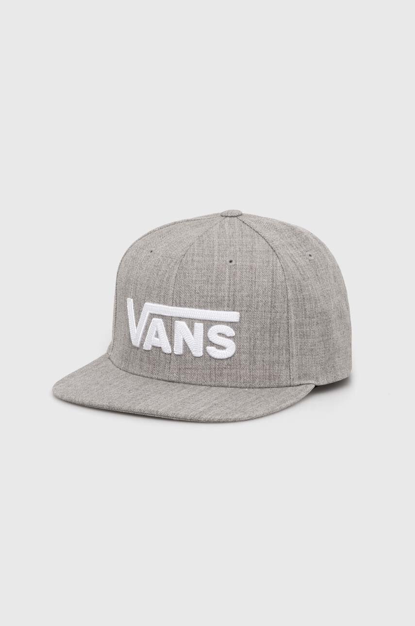 

Шапка с козирка с вълна Vans в сиво с апликация VN0A36ORKH71, Сив