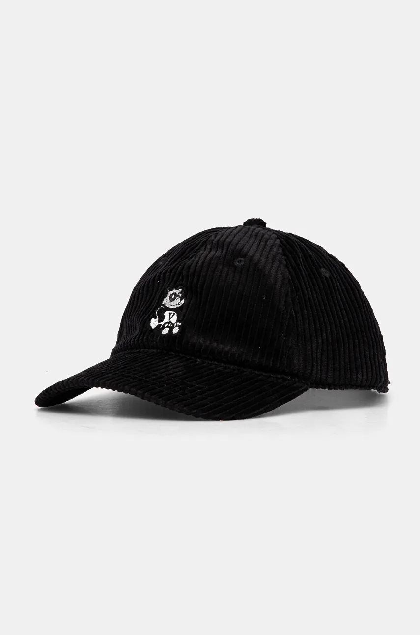 

Памучна шапка с козирка Vans в черно с апликация VN000HS5BLK1, Черен